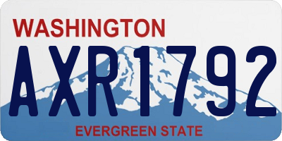WA license plate AXR1792