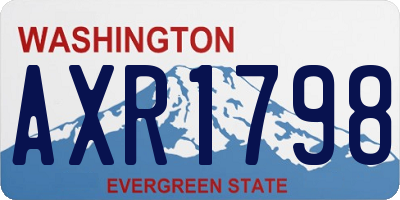 WA license plate AXR1798