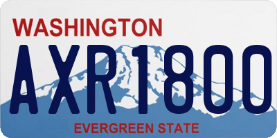 WA license plate AXR1800