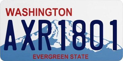 WA license plate AXR1801