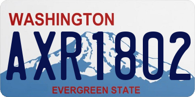 WA license plate AXR1802