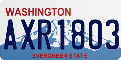 WA license plate AXR1803