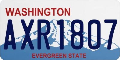 WA license plate AXR1807