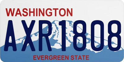 WA license plate AXR1808