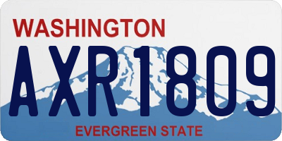 WA license plate AXR1809