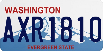 WA license plate AXR1810