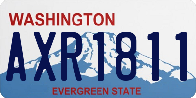WA license plate AXR1811