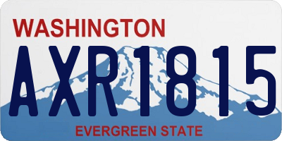 WA license plate AXR1815