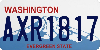 WA license plate AXR1817