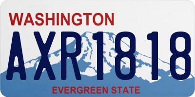 WA license plate AXR1818