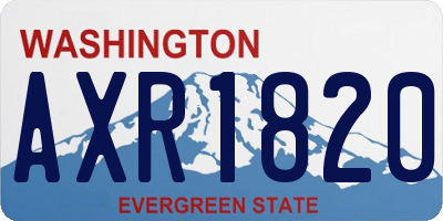 WA license plate AXR1820