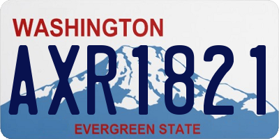 WA license plate AXR1821