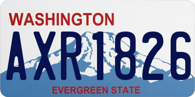 WA license plate AXR1826