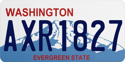 WA license plate AXR1827