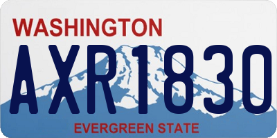 WA license plate AXR1830