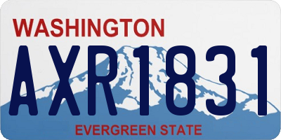 WA license plate AXR1831