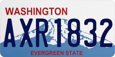 WA license plate AXR1832