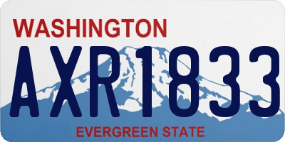 WA license plate AXR1833