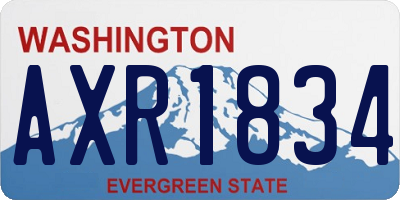 WA license plate AXR1834