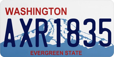 WA license plate AXR1835