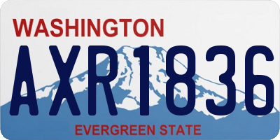 WA license plate AXR1836