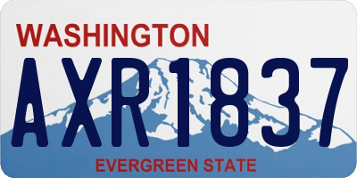 WA license plate AXR1837