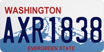WA license plate AXR1838