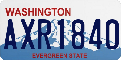 WA license plate AXR1840