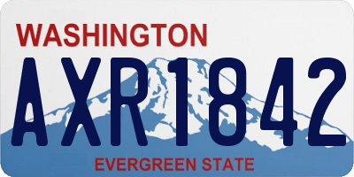 WA license plate AXR1842