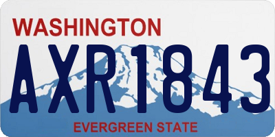 WA license plate AXR1843