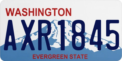 WA license plate AXR1845