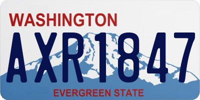 WA license plate AXR1847