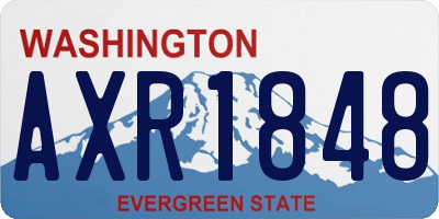 WA license plate AXR1848