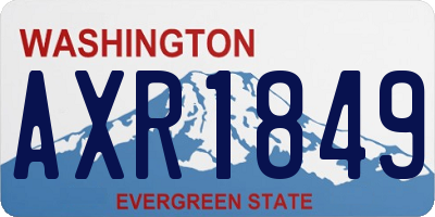 WA license plate AXR1849