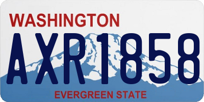 WA license plate AXR1858