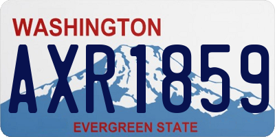 WA license plate AXR1859