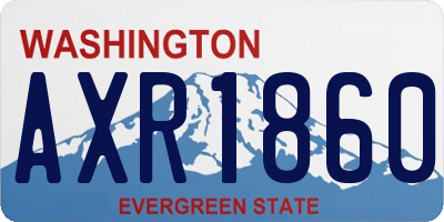 WA license plate AXR1860
