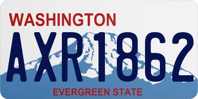 WA license plate AXR1862