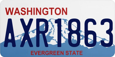 WA license plate AXR1863