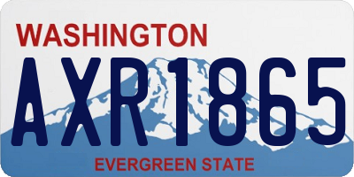 WA license plate AXR1865
