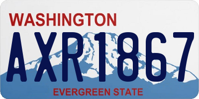 WA license plate AXR1867