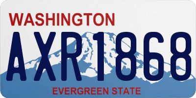 WA license plate AXR1868