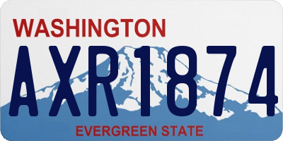 WA license plate AXR1874