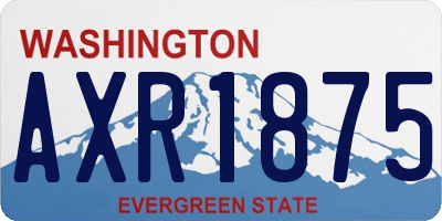 WA license plate AXR1875