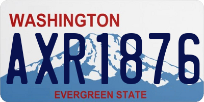 WA license plate AXR1876