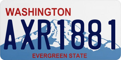 WA license plate AXR1881