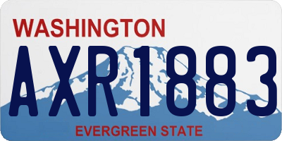 WA license plate AXR1883