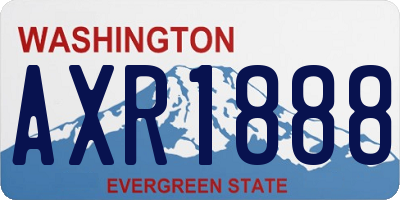 WA license plate AXR1888