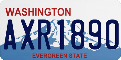 WA license plate AXR1890