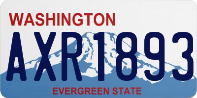 WA license plate AXR1893